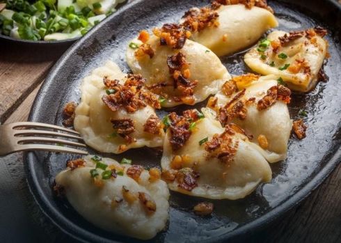 Pierogi z kaczką i żurawiną