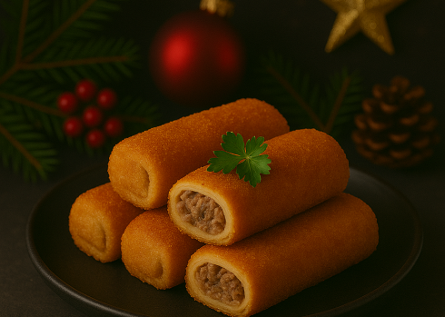 Krokiet z kapustą i pieczarkami