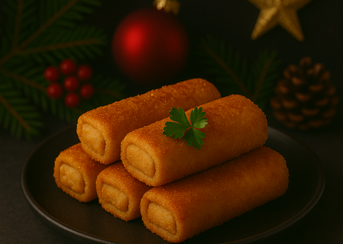 Krokiet z serem, pieczarkami