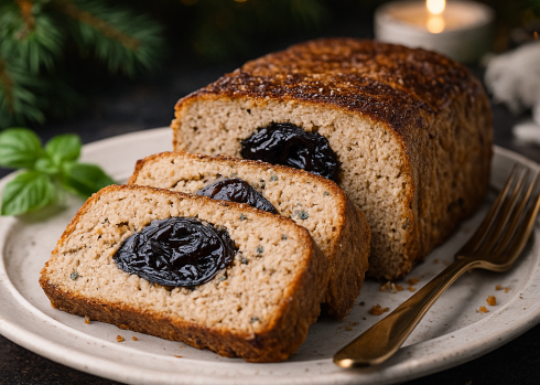 Pasztet domowy z suszoną żurawiną w formie