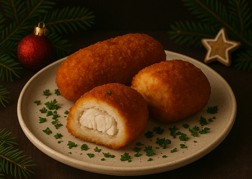 Kotlet de'vollaile z dorsza z serem i pieczarkami