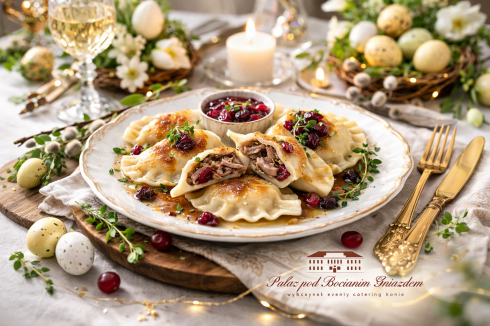 Pierogi z kaczką i żurawiną