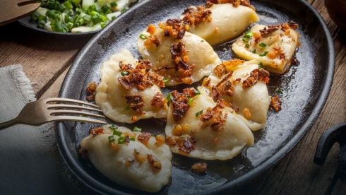 Pierogi z kaczką i żurawiną