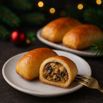 Pasztecik z kapustą i pieczarkami