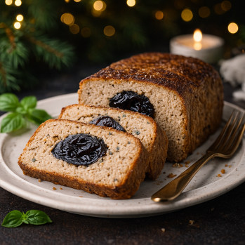 Pasztet domowy z suszoną żurawiną w formie