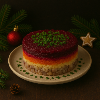 Sałatka śledziowa  z buraczkami