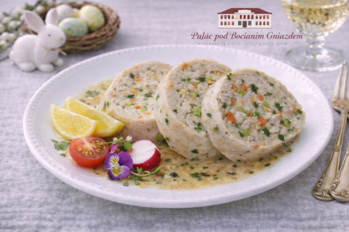 Roladka rybna z warzywami na parze